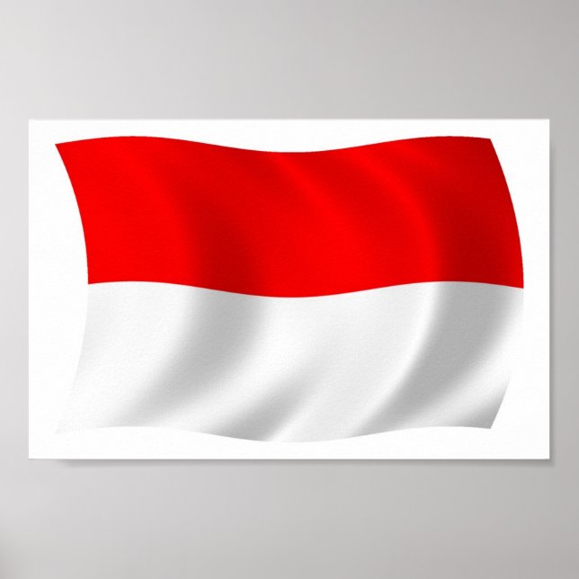 Indonesische Flagge Poster drucken (Vorne)