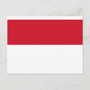 Indonesische Flagge Postkarte