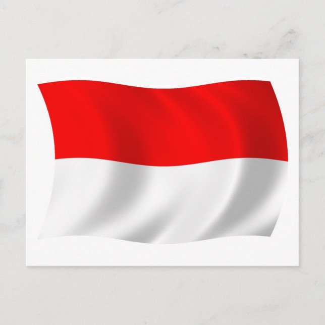 Indonesische Flagge Postkarte (Vorderseite)