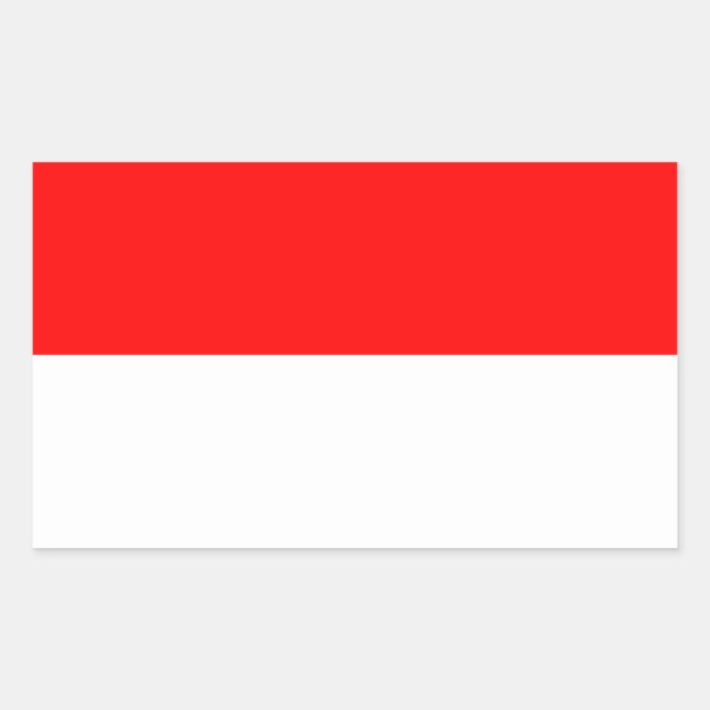 Indonesische Flagge Rechteckiger Aufkleber (Vorderseite)