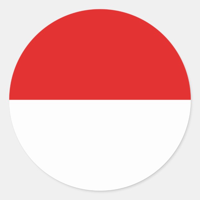 Indonesische Flagge Runder Aufkleber (Vorderseite)