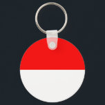 Indonesische Flagge Schlüsselanhänger<br><div class="desc">Patriotische Flagge Indonesiens.</div>
