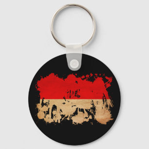 Indonesische Flagge Schlüsselanhänger