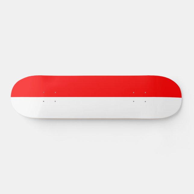 Indonesische Flagge Skateboard (Horizontal)