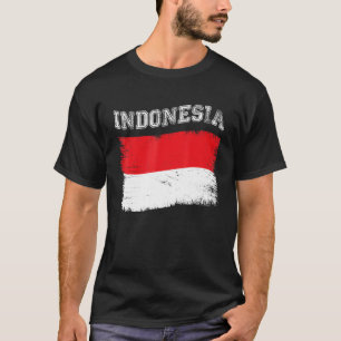 Indonesische Flagge Touristen Urlaubsziel Indonesi T-Shirt
