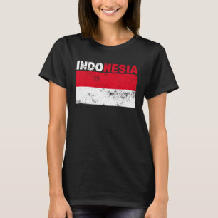Indonesische Flagge Vintage T-Shirt