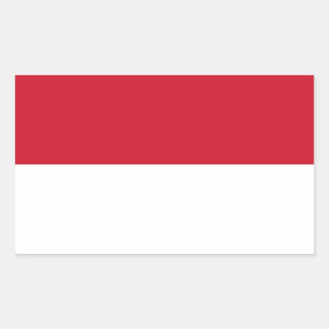 Indonesische Flaggenkleber Rechteckiger Aufkleber (Vorderseite)