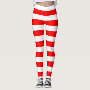 Indonesische Nationalflagge Farben Horizontal Gest Leggings