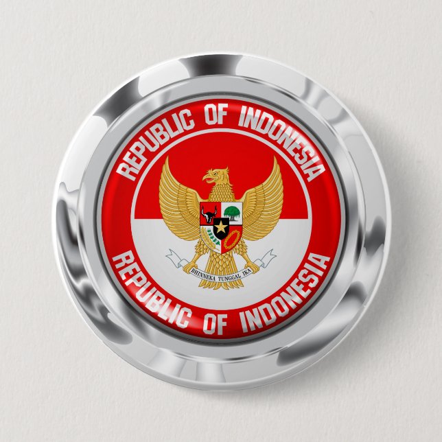 Indonesische RundEmblem Button (Vorderseite)