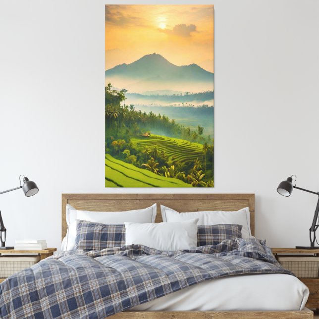 Indonesische Sunset Leinwanddruck (Insitu (Schlafzimmer))