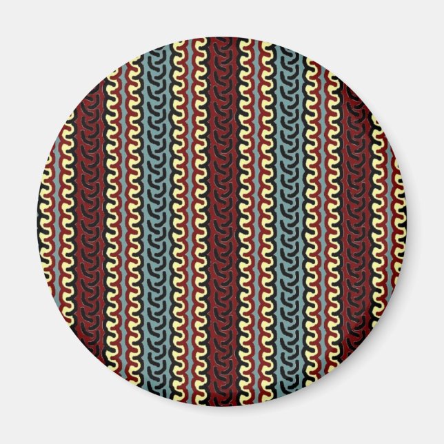 Indonesische Textilfarben Magnet (Vorne)