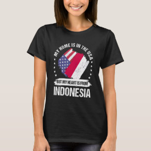 Indonesischer amerikanischer Patriot Wuchs stolz m T-Shirt