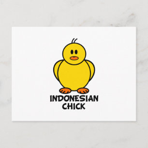 indonesischer Küken Postkarte