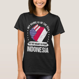 Indonesischer Patriot Grown Proud My Heart i T-Shirt