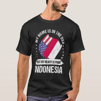 Indonesischer Patriot Grown Proud My Heart i T-Shirt