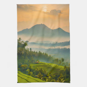 Indonesischer Sonnenuntergang Geschirrtuch