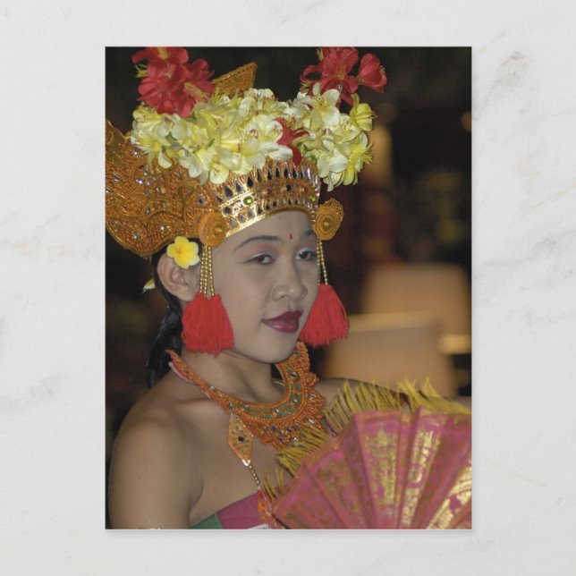 indonesischer Tänzer Postkarte (Vorderseite)