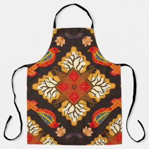 Indonesisches Batik-Motiv mit sehr markantem flo Schürze