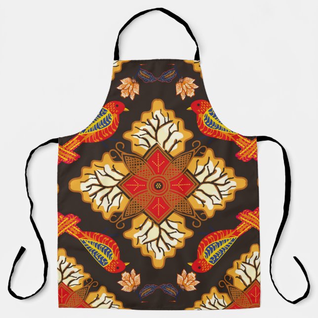 Indonesisches Batik-Motiv mit sehr markantem flo Schürze (Vorderseite)
