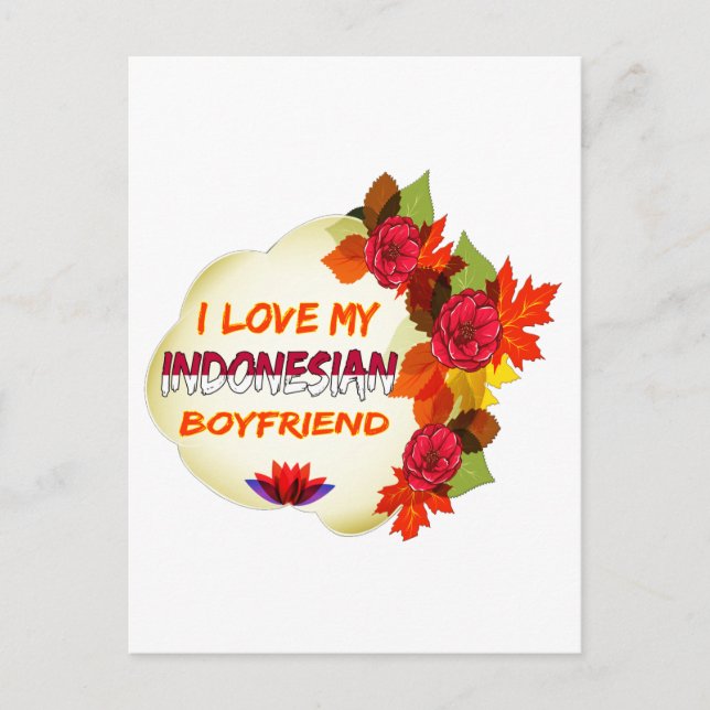 Indonesisches Boyfriend-Design Postkarte (Vorderseite)
