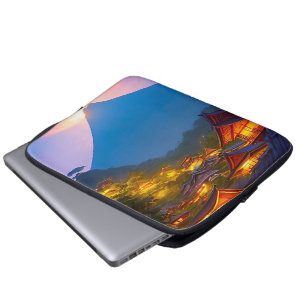 Indonesisches Dorf Sonnenuntergang  Laptopschutzhülle