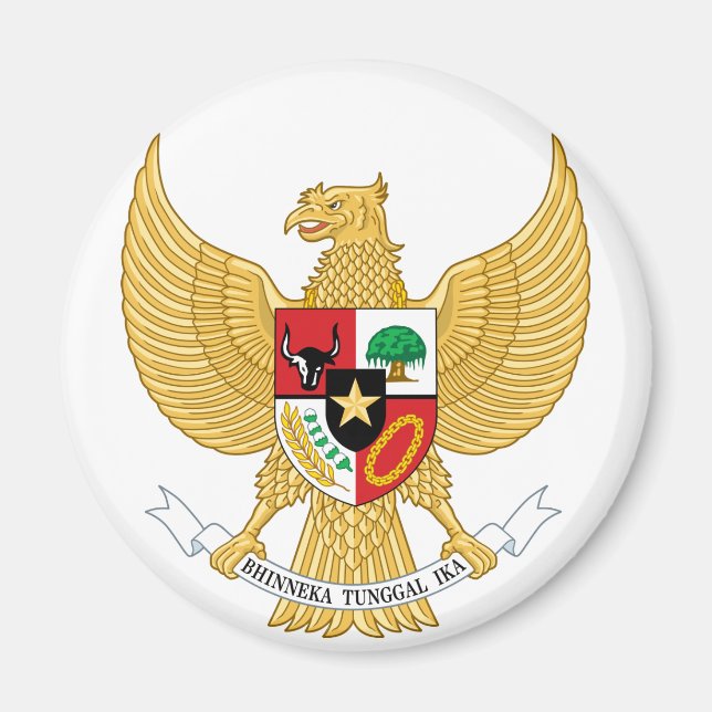 indonesisches Emblem Magnet (Vorne)