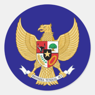 indonesisches Emblem Runder Aufkleber