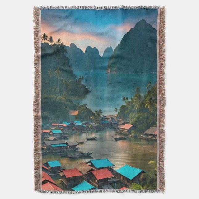 Indonesisches Fischerdorf Decke (Vorderseite Vertikal)