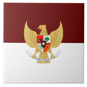 Indonesisches Flaggenzeichen Fliese