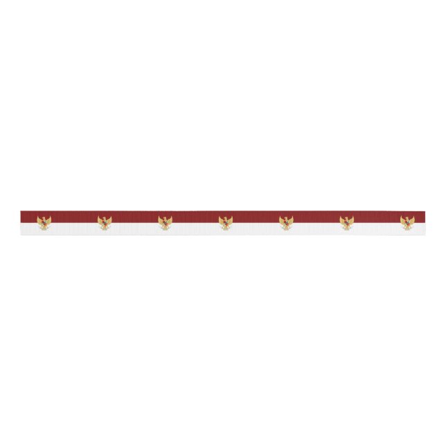 Indonesisches Flaggenzeichen  Ripsband (Vorderseite)