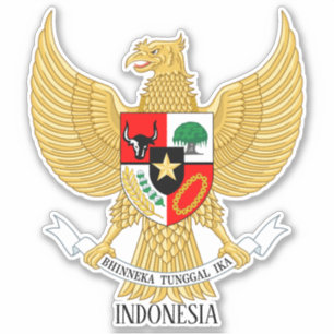 Indonesisches Nationalemblem Patriotisch Aufkleber