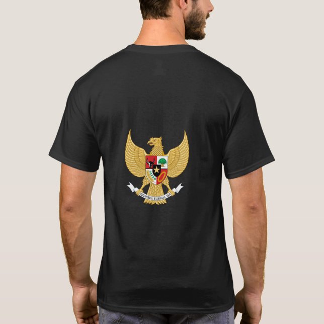 Indonesisches Nationalemblem Polo-Shirt T-Shirt (Rückseite)