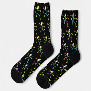 Indoor-Kletter-Strichmännchen Socken