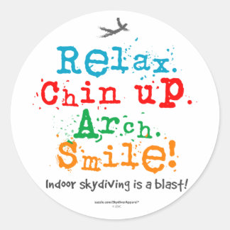 Indoor Skydiving ist ein Blast! Runder Aufkleber