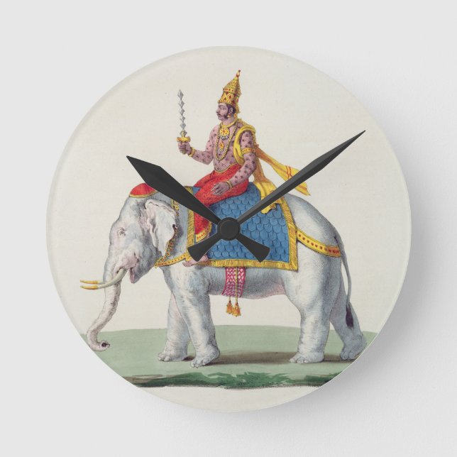 INDRA oder Devendra, von "L'Inde francaise…", Runde Wanduhr (Vorderseite)