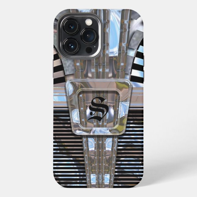 Indulgence Art Deco Monogramm iPhone 13 Pro Max Hülle (Rückseite)