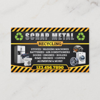 Industrial and Bilingual Scrap Metal Business Card Visitenkarte