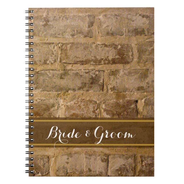 Industrial Chic Bricks Wedding Guest Book Notizblock (Vorderseite)