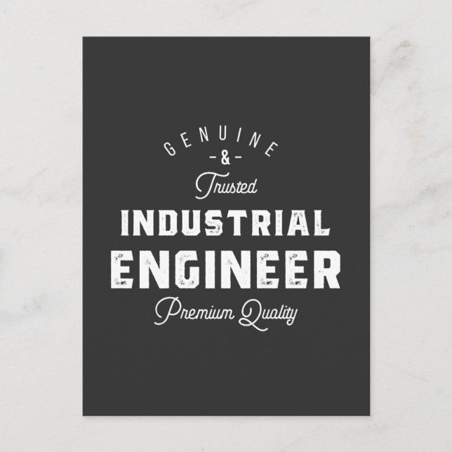 Industrial engineer, cool, engineer, engineering, postkarte (Vorderseite)