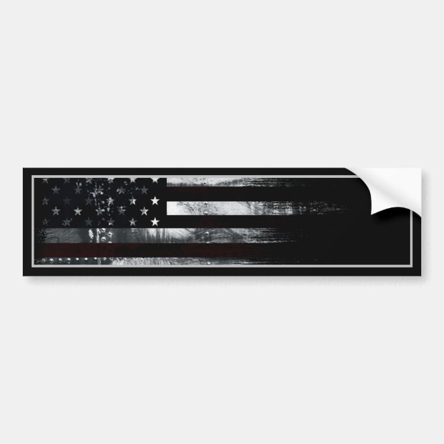 Industrial Grunge American Flag Autoaufkleber (Vorne)