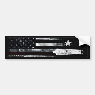Industrial Grunge American Flag Star Cannon Autoaufkleber