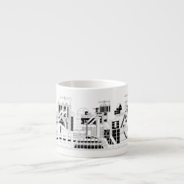 Industrial Metallurgical Combine Silhouette Espressotasse