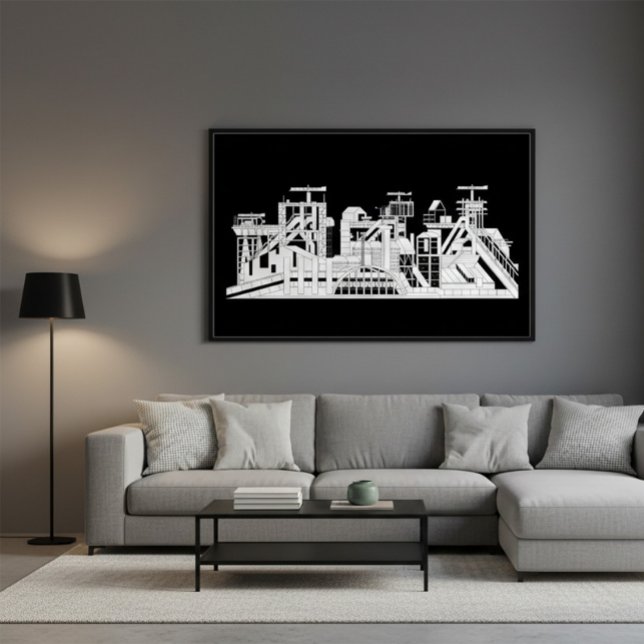 Industrial Metallurgical Combine Silhouette Poster (Von Creator hochgeladen)