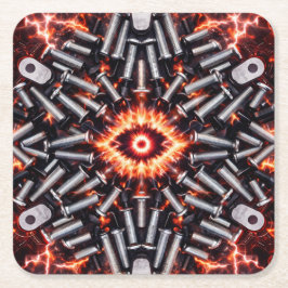 Industrial Pulse - High-Voltage Coaster Set Rechteckiger Pappuntersetzer