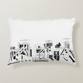 Industrial Skyline Accent Pillow Dekokissen