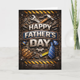 Industrial Tools Mechanic Fathers Day Feiertagskarte