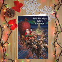 Industrial Vintag Santa Claus Flying Rentier