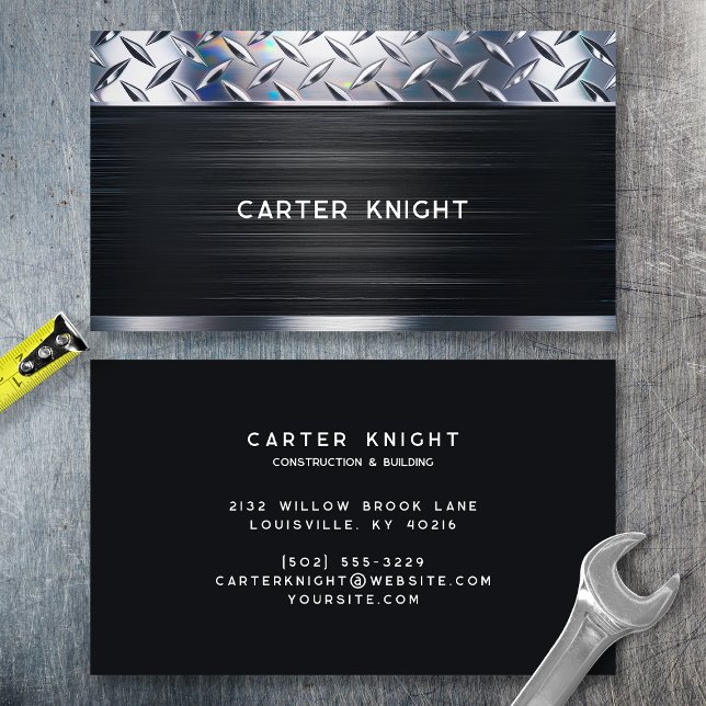 Industrie für schwarze Metalldiamanten Visitenkarte (Von Creator hochgeladen)