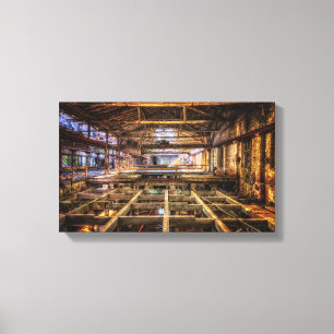 Industrieholz Leinwanddruck