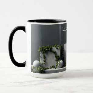 Industrielle Brutalistische Botanische Beton Kunst Tasse